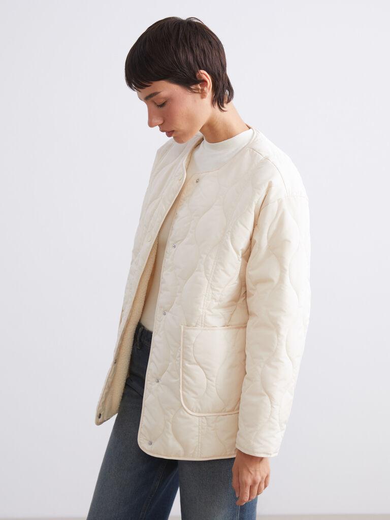 LC Waikiki Ženska jakna W5I751Z8-R9J, Oversize, Krem