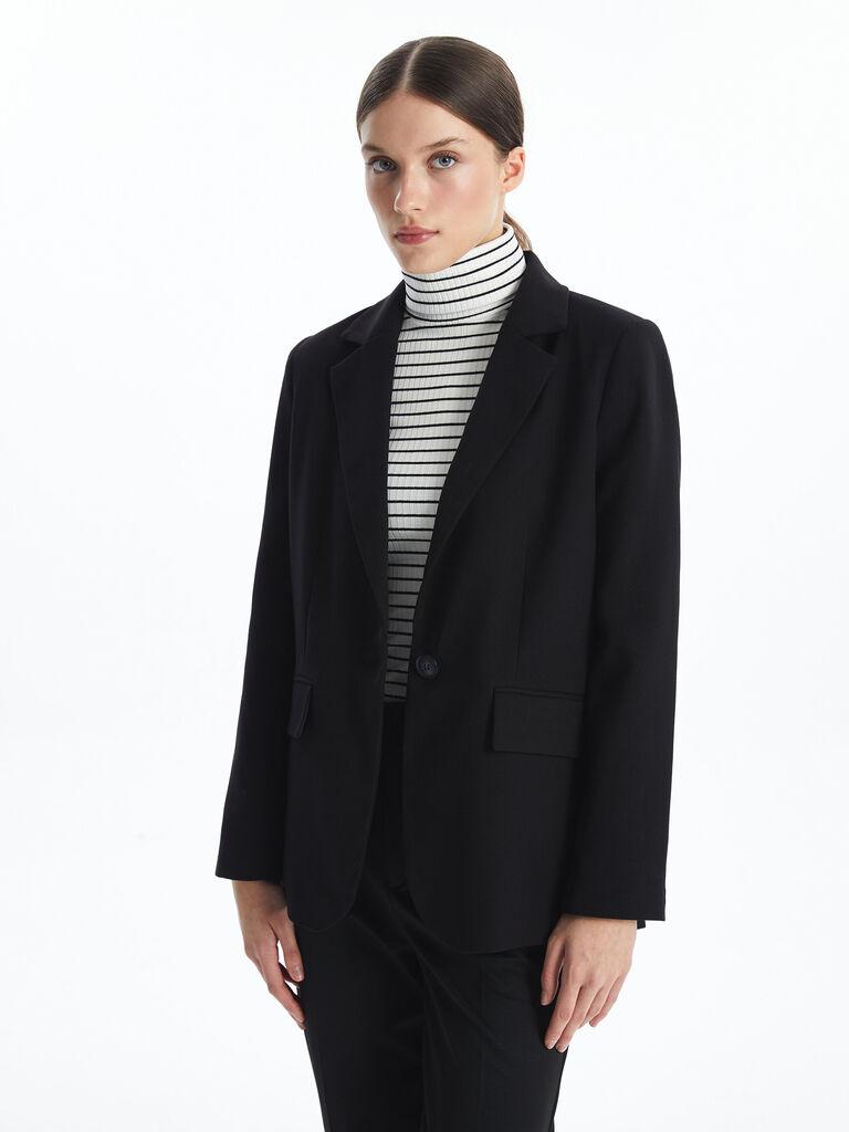 LC Waikiki Ženski sako, W4I786Z8-CVL, Oversize, Crni