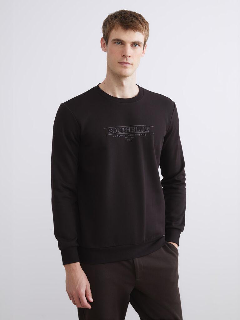 LC Waikiki Muški duks W5LO57Z8-ZQP, Okrugli izrez, Braon