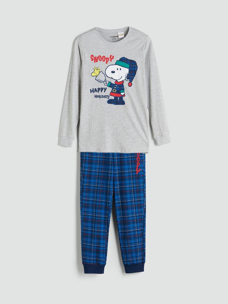 LC Waikiki Pidžama za dečake W5ET44Z4-LAK, Sivo-plava