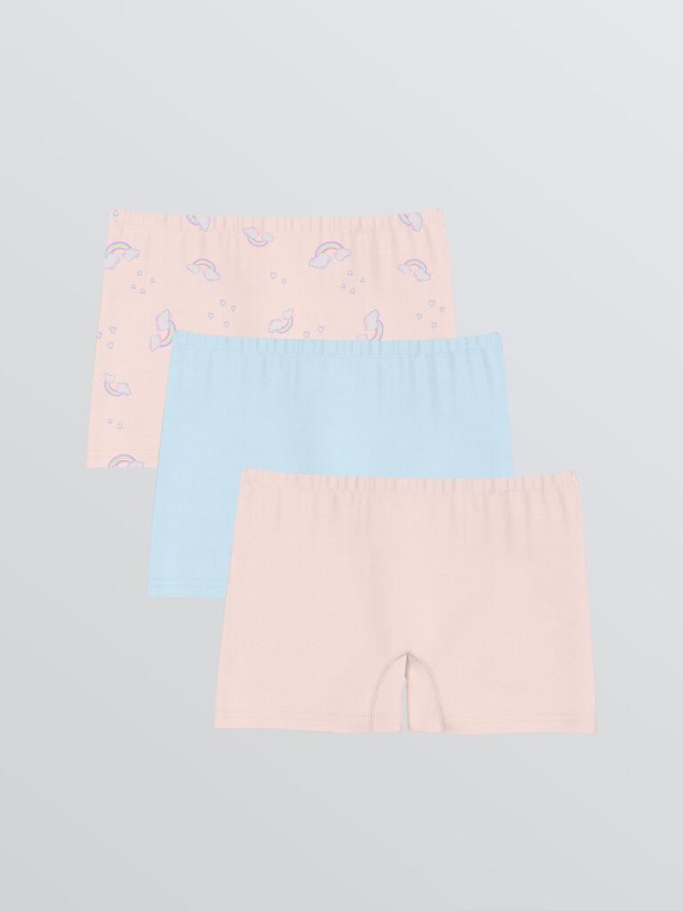 LC Waikiki Set bokserica za devojčice W5CA51Z4-LT4, 3 komada, Bež-plave