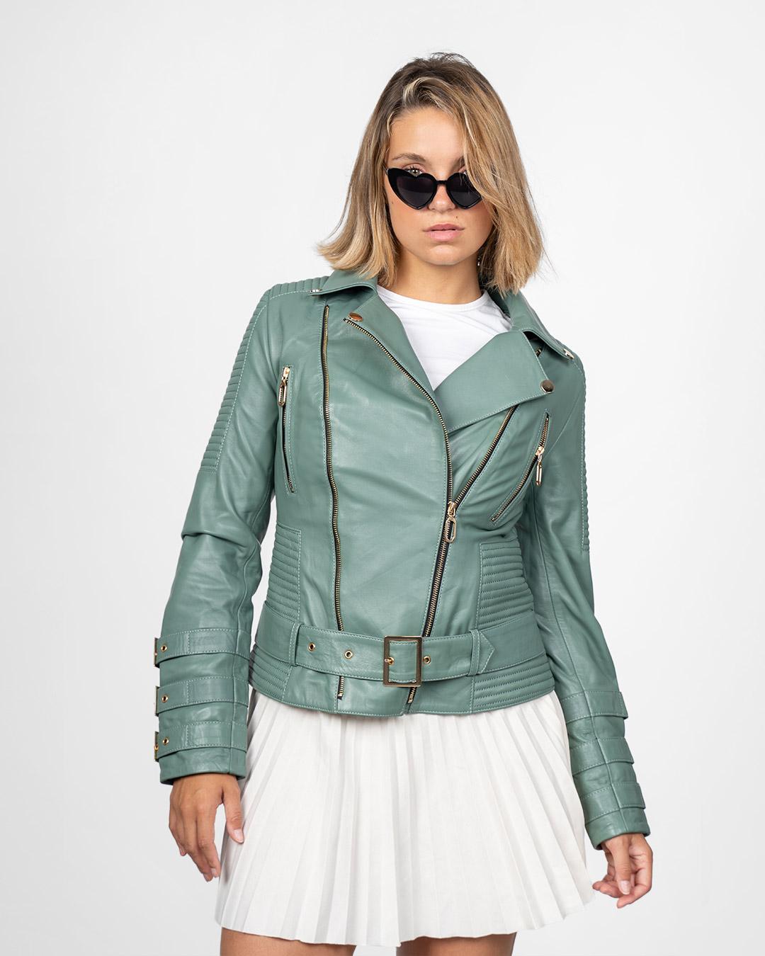 MARIO ZENETTI Ženska kožna jakna  Erica, Menta
