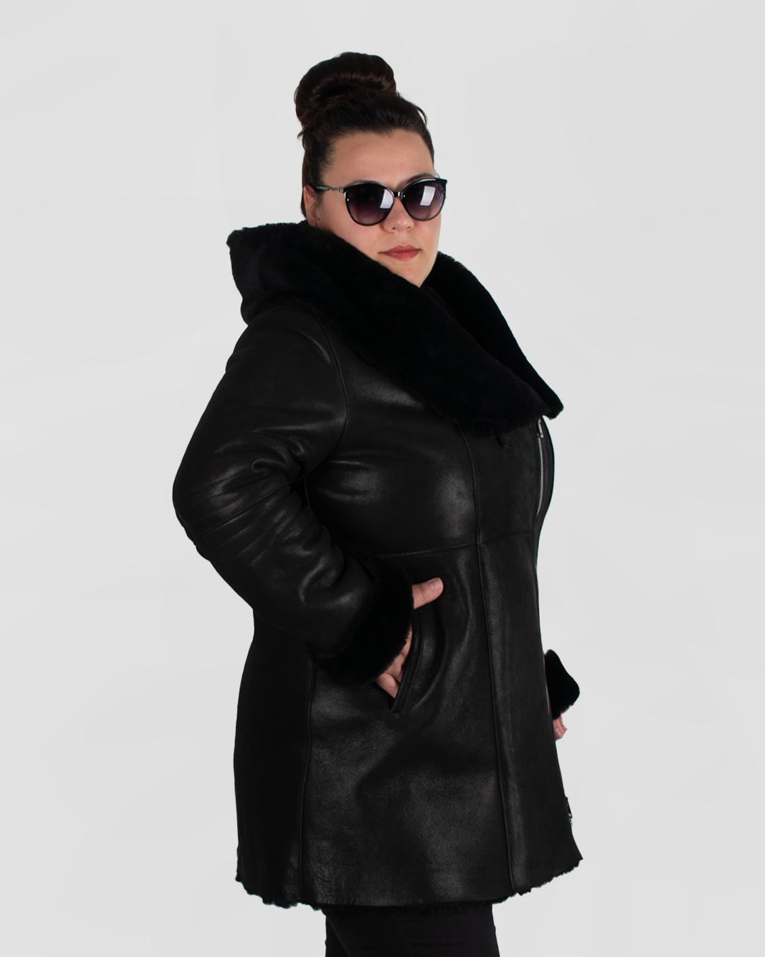 LA FORCE Ženski Monton Big Leona, Crni