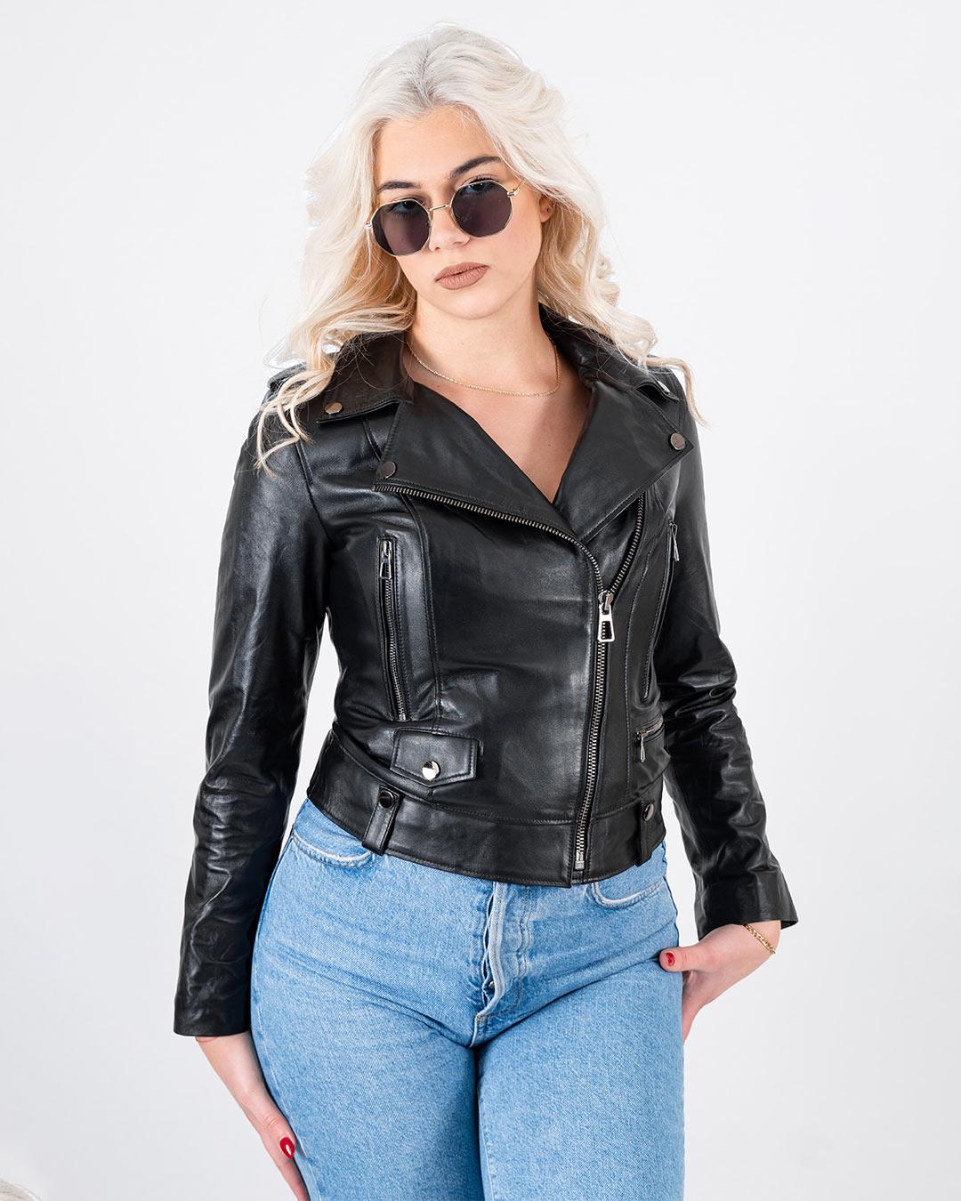 BRACA PREMIUM Ženska kožna jakna BC-3342, Crna