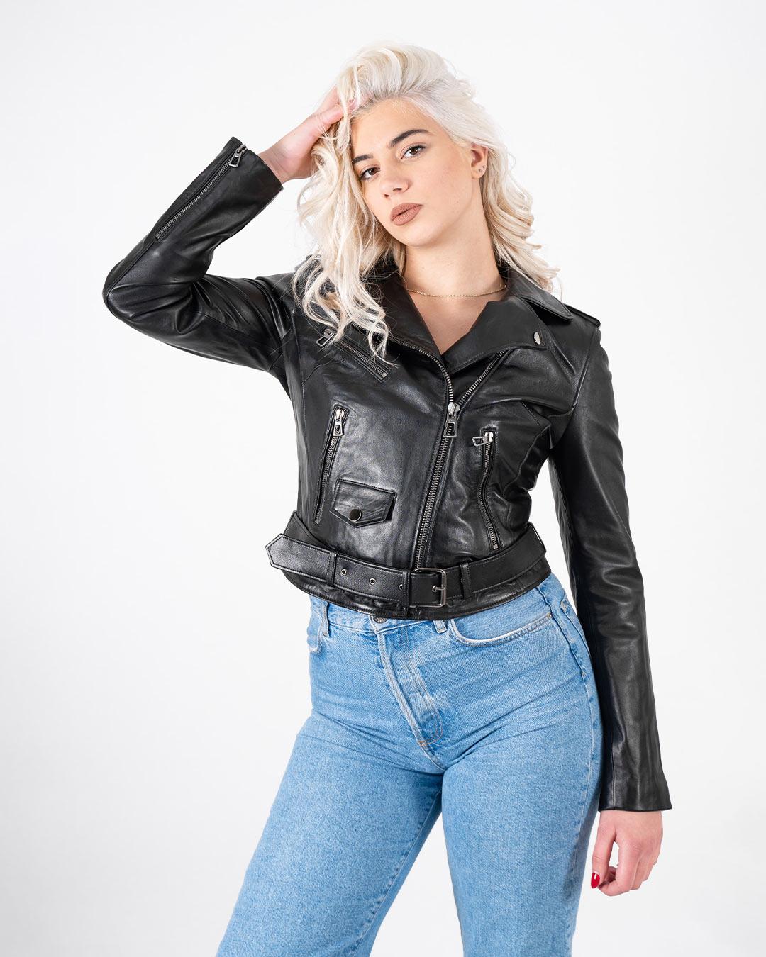 BRACA PREMIUM Ženska kožna jakna BC-3301, Crna