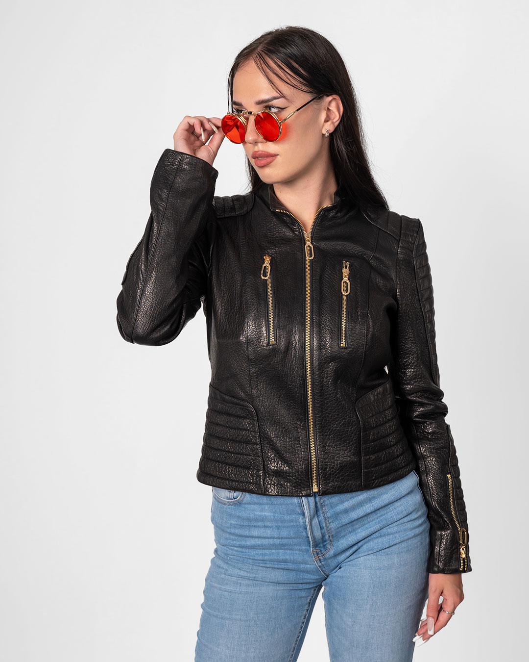 MARIO ZENETTI Ženska kožna jakna Belinda, Crna