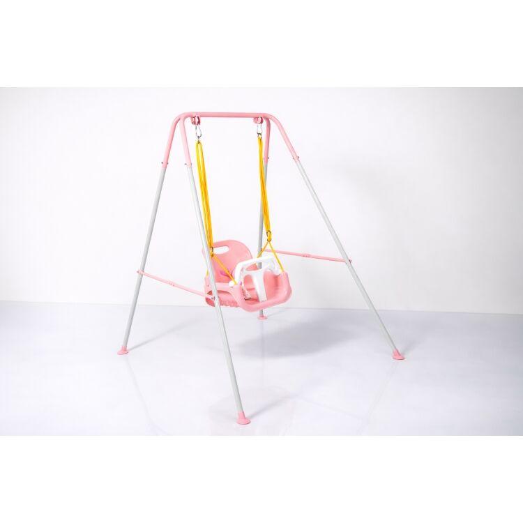 WinnerBike Dečija ljuljaška, 150x130x150cm, Roze-srebrne boje