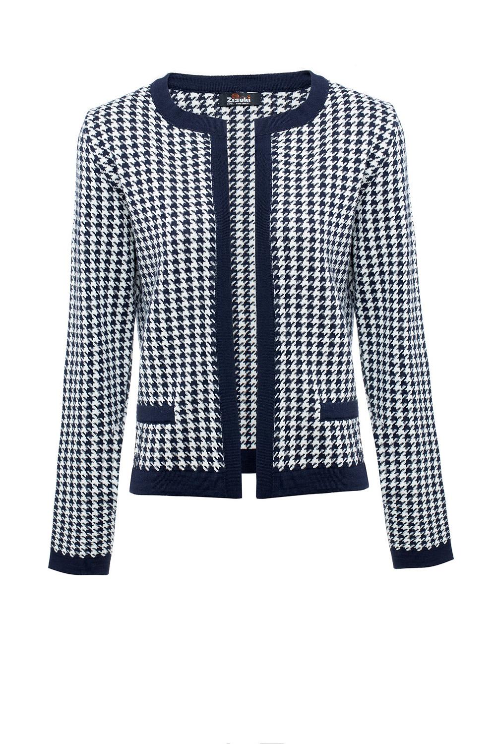 Zisuki Ženski kardigan, Crno-beli