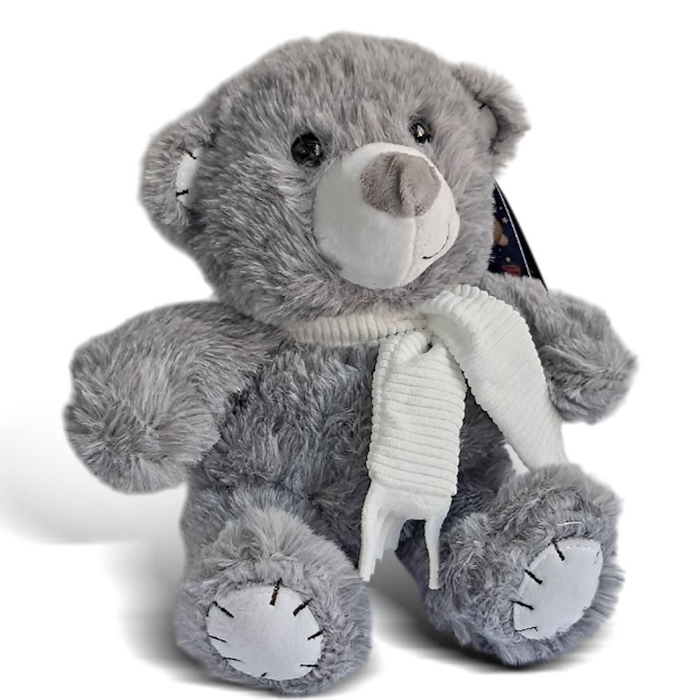 Plišana igračka Meda sa šalom, 22cm, Sivi