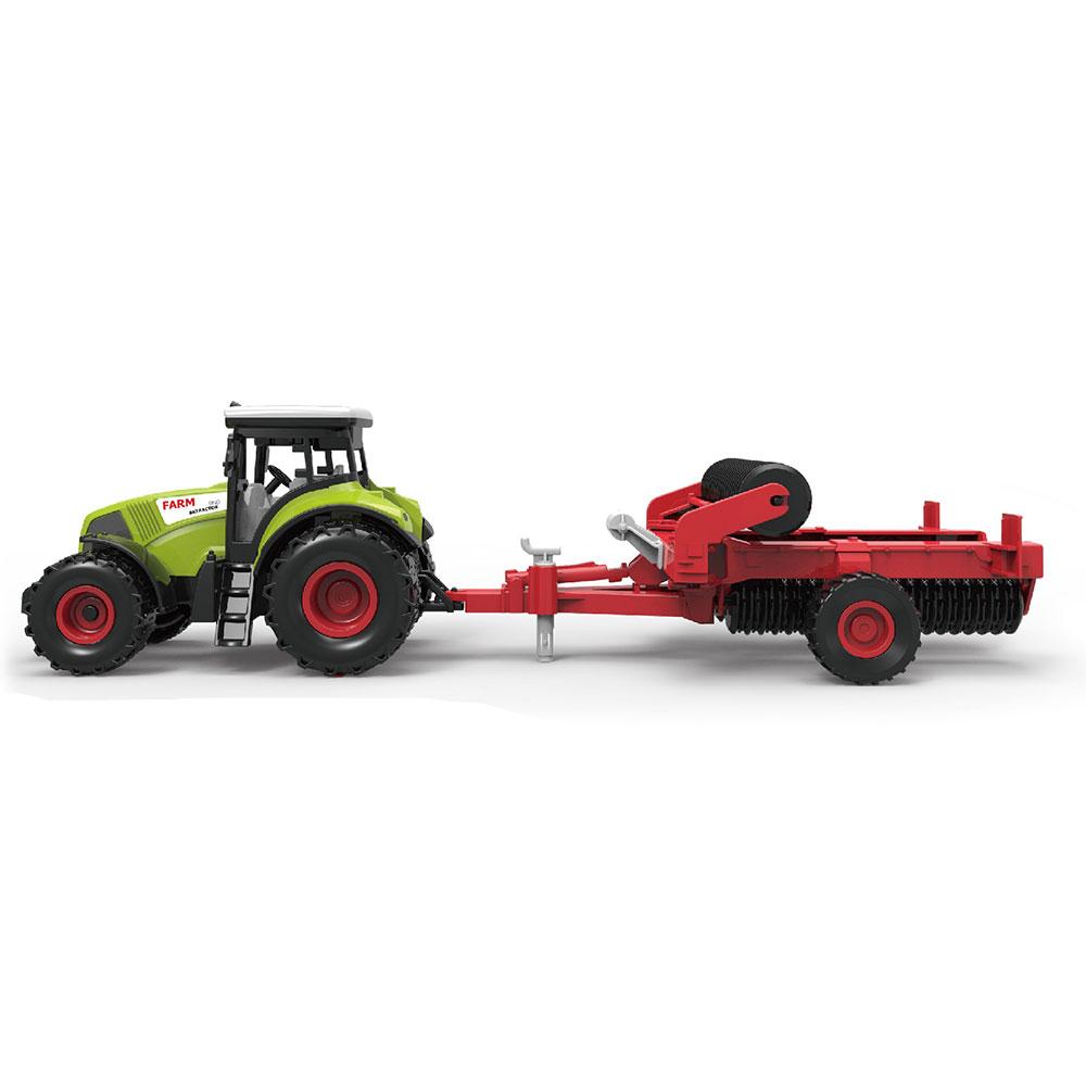 Traktor harvester sa prikolicom