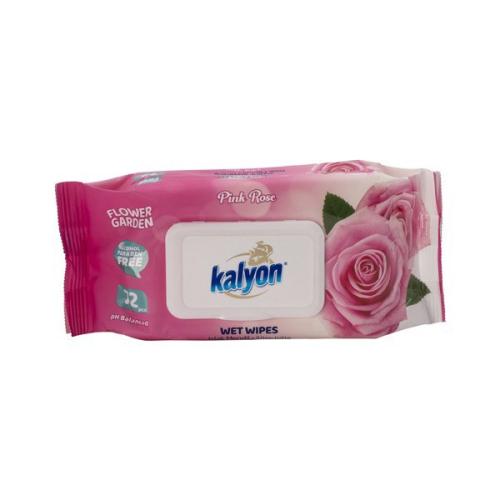 Kalyon Vlažne maramice Flower Garden Ruža, 72 Komada