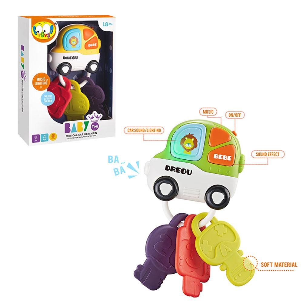 Good Toys Muzička igračka u obliku auto priveska sa ključevima, Šarena