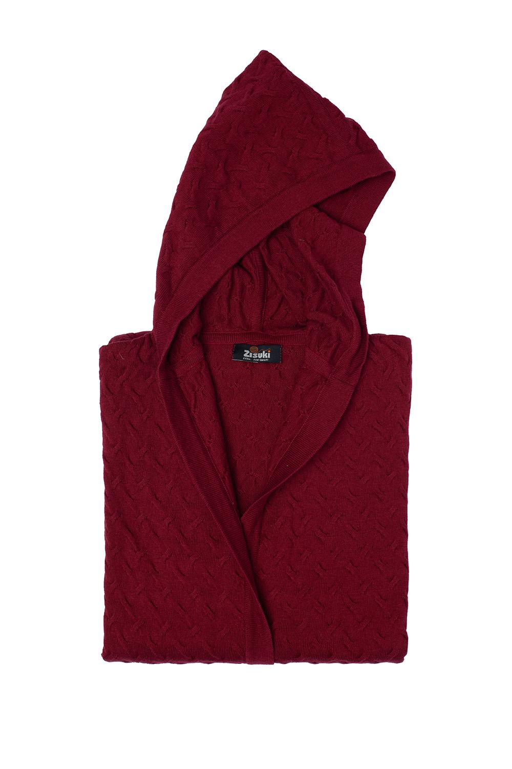 Zisuki Ženski kardigan sa kapuljačom, Bordo