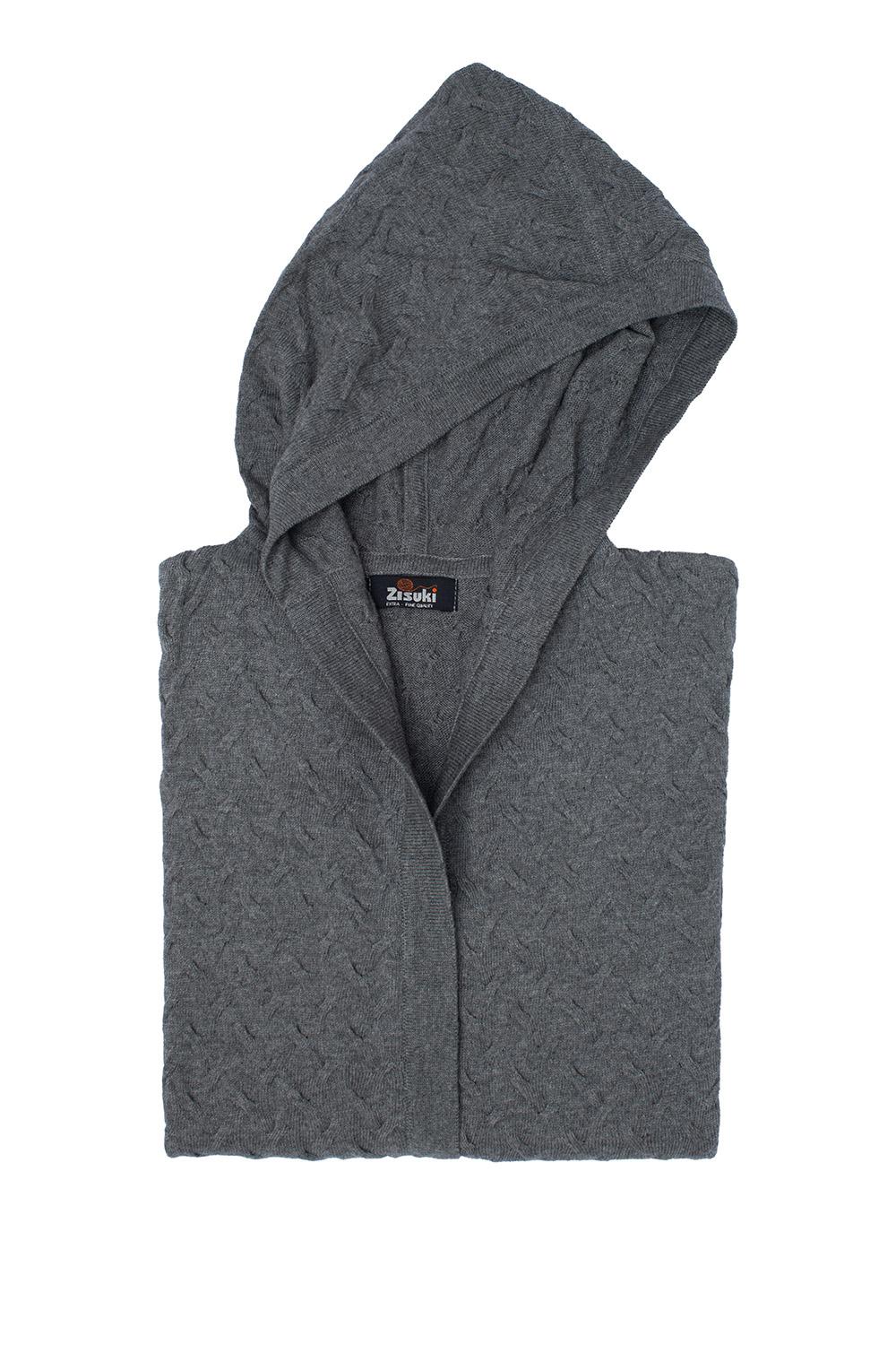 Zisuki Ženski kardigan sa kapuljačom, Antracit