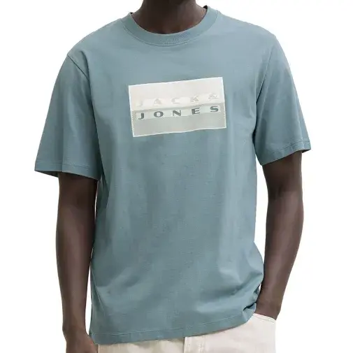 Jack & Jones Muška majica Jcofusion Chest Brand Tee Ss Crew Sn, Svetloplava