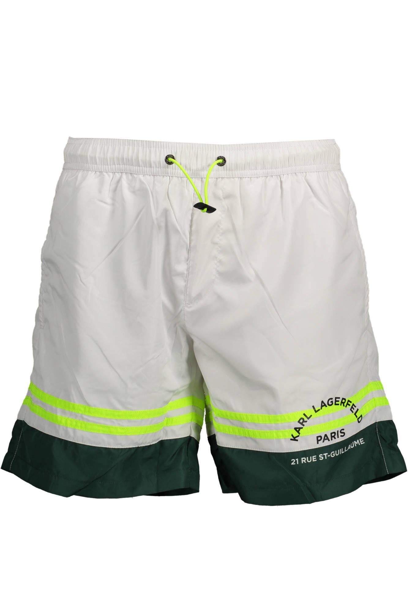 Karl Lagerfeld Muški kupaći KL22MBS03_BIANCO_WHITE, Beli