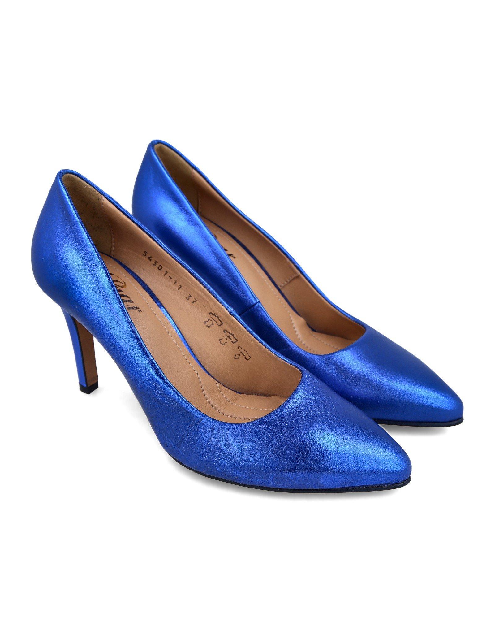 Paar Ženske kožne salonke 54301-11, Plave