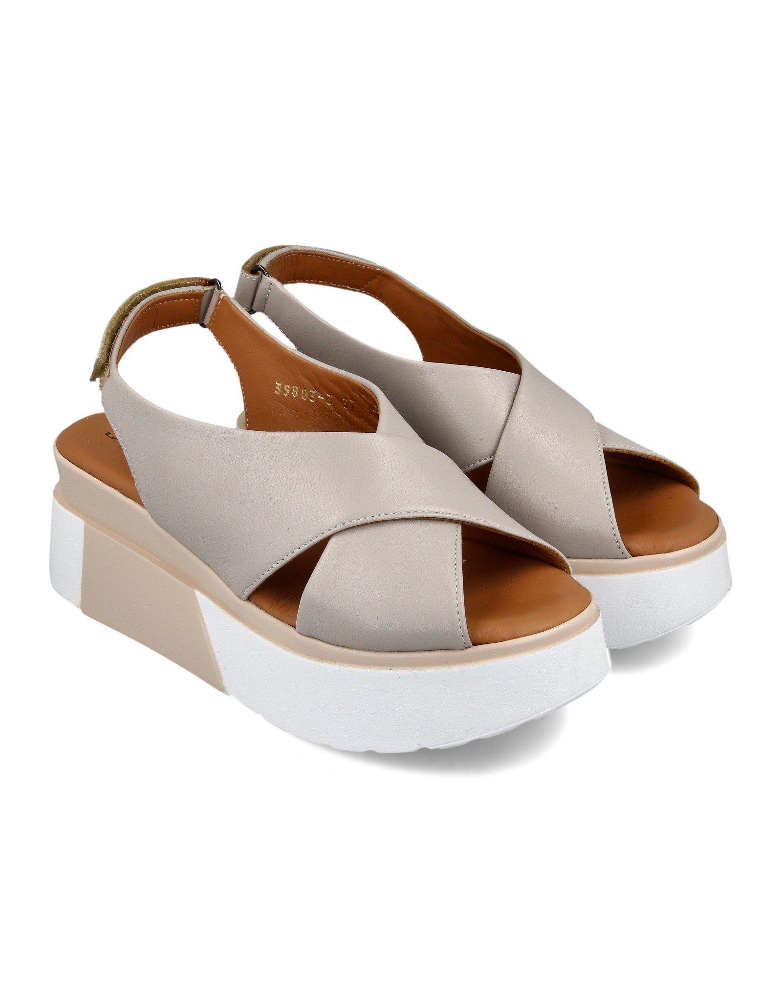 Paar Ženske kožne sandale 39803-3, Bež