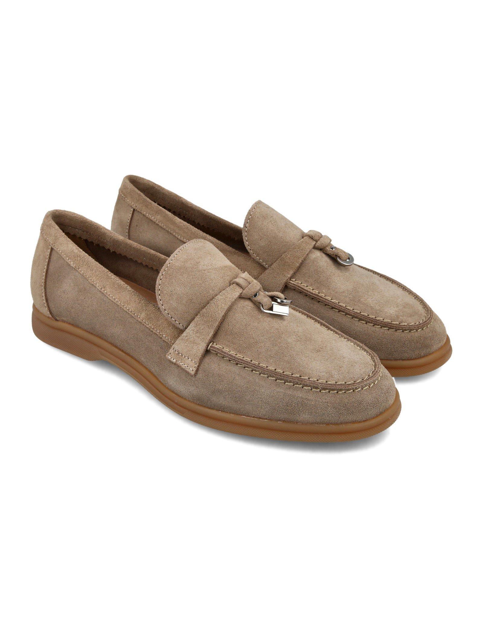 Paar Ženske kožne mokasine 55003-33, Smeđe