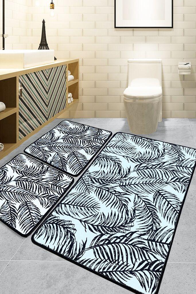 L'essentiel Maison Set 3 prostirke za kupatilo Šareni