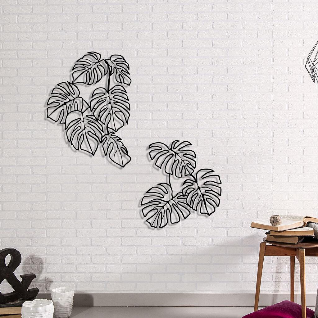 Wallity Zidna dekoracija Spirit Leaf, 68 x 93 cm,  Crna