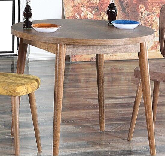 Hanah Home Trpezarijski sto Stil Barok, 90 cm, Orah