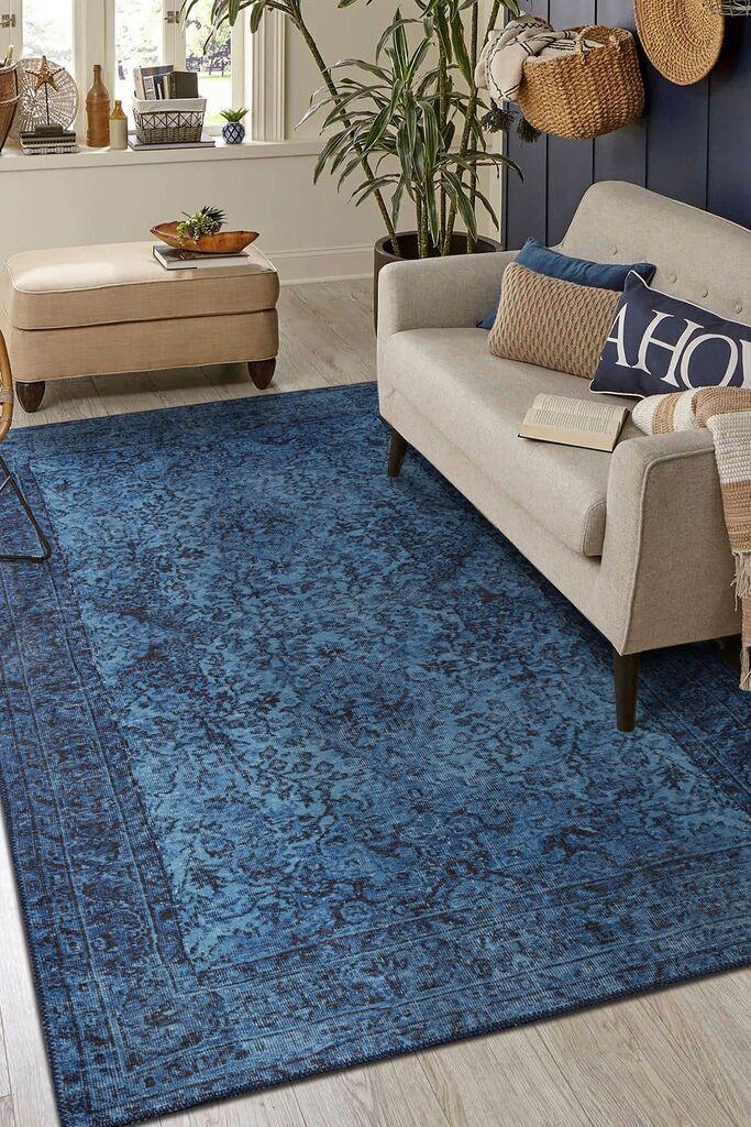 Conceptum Hypnose Tepih Folk Chenille 44, 75x150cm, Plavi