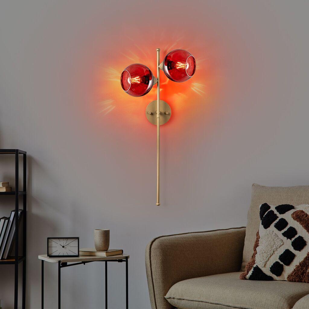 Opviq Zidna lampa Benek-15-14421, 35x25x72cm, IP20, Zlatna boje