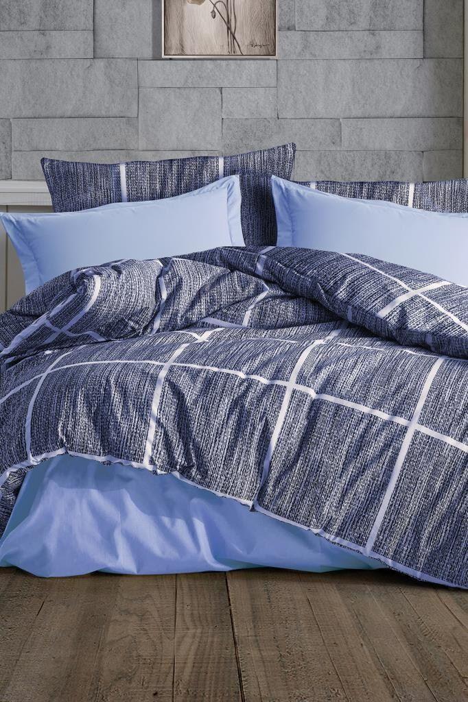 L'essentiel Maison Komplet posteljina Rian, 195x220 cm, Plava-Tamnoplava