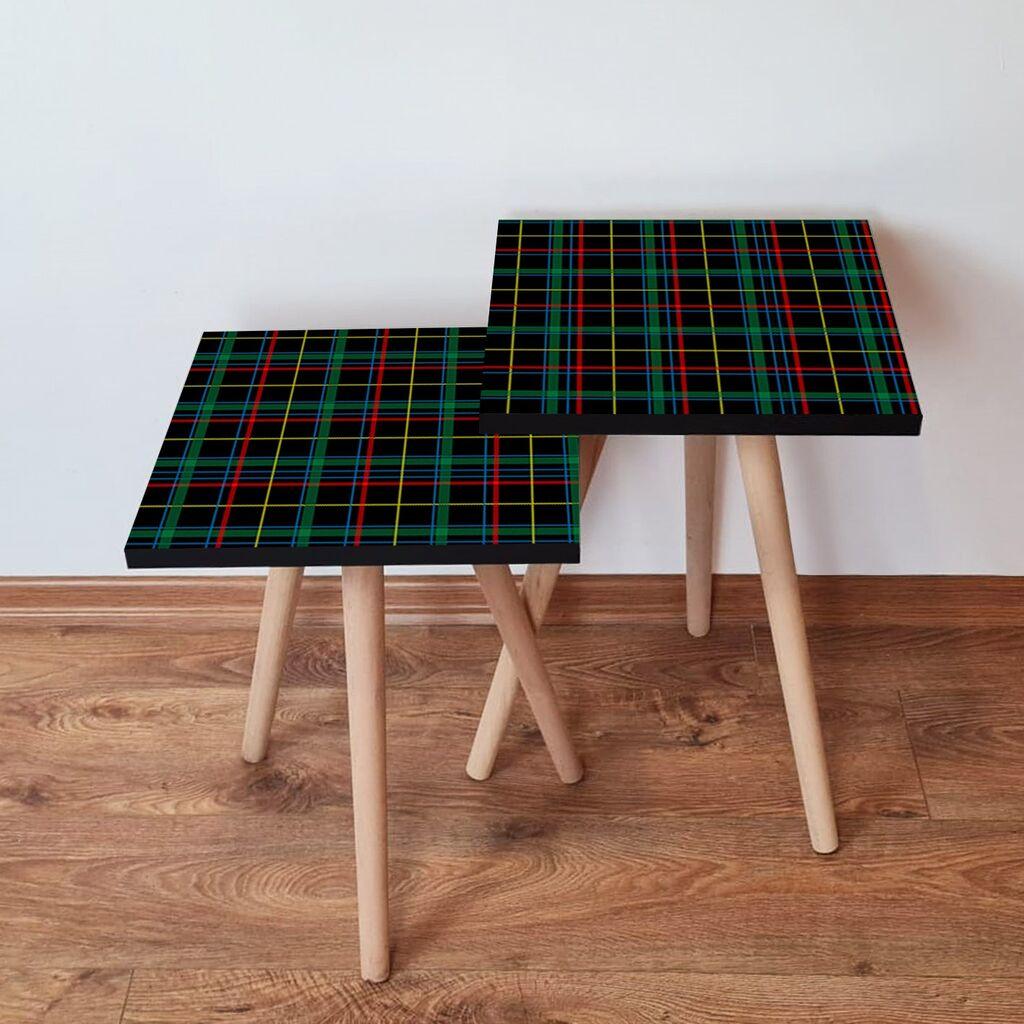 Hanah Home Set klub stočića 2Shp384, 2 komada, Šareni
