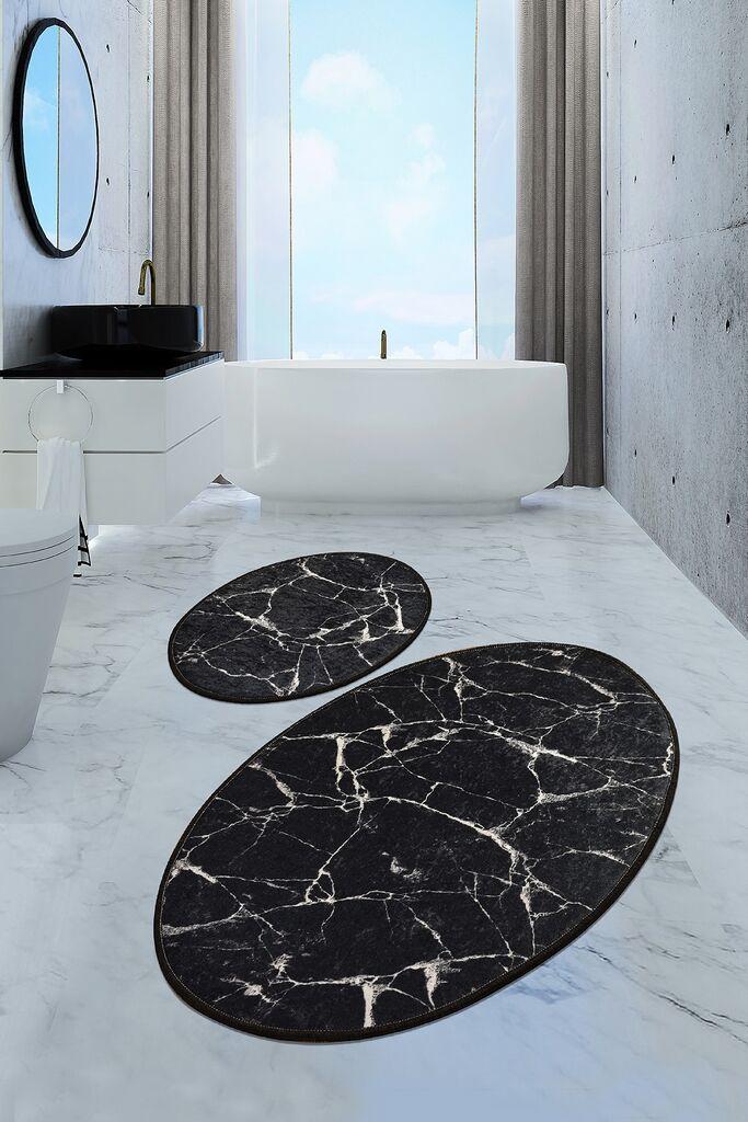 L'essentiel Maison Set 2 prostirke Marble, Crne
