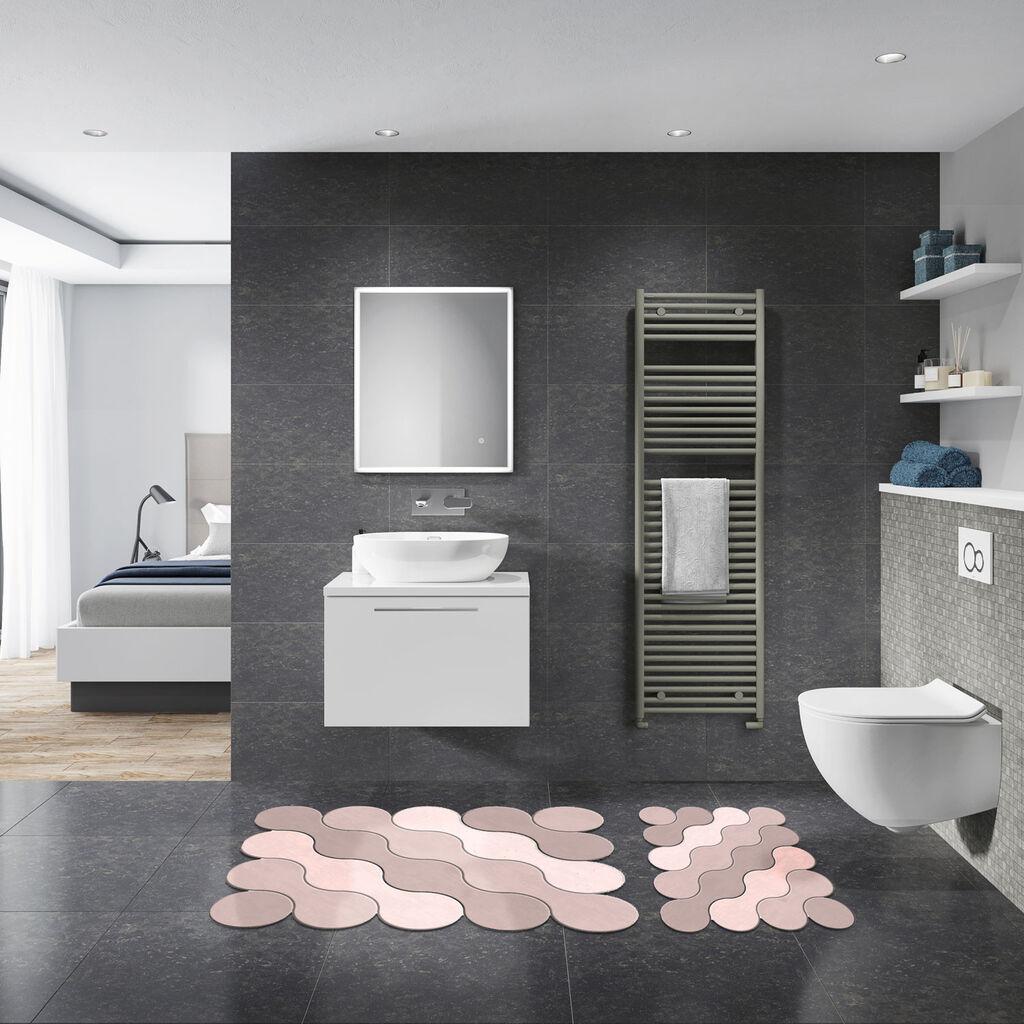 L'essentiel Maison 21011715PU Kupatilski otirač, 2 komada, Roze