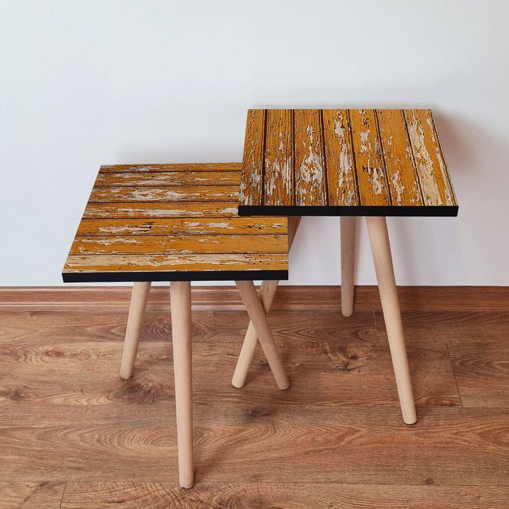 Hanah Home Set klub stočića 2Shp41, 2 komada, Šareni