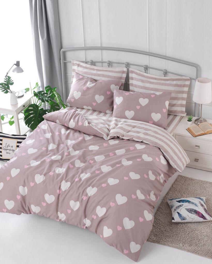 L'essentiel Maison Komplet posteljina Herz, 200x220 cmn, Roze-Bela