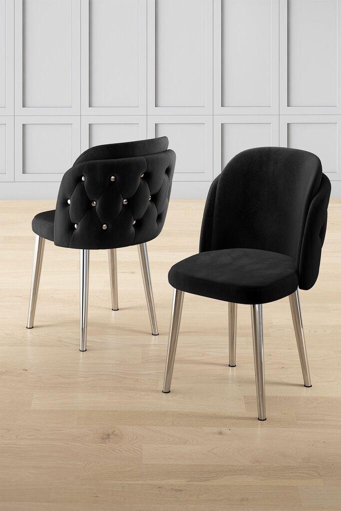 Hanah Home Set stolica Axle, 85x59x146 cm, 6 komada, Crne