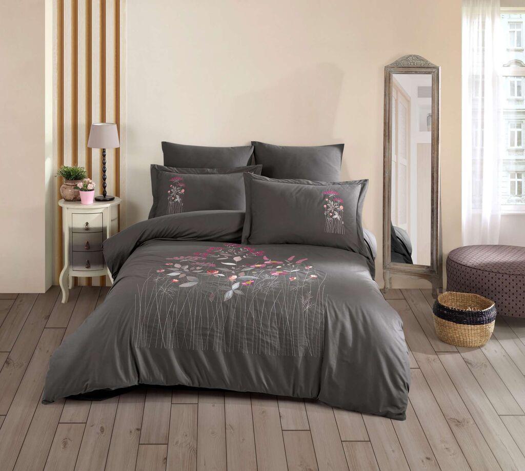 L'essentiel Maison Komplet posteljine Emilia, 200 x 220 cm, Sivi