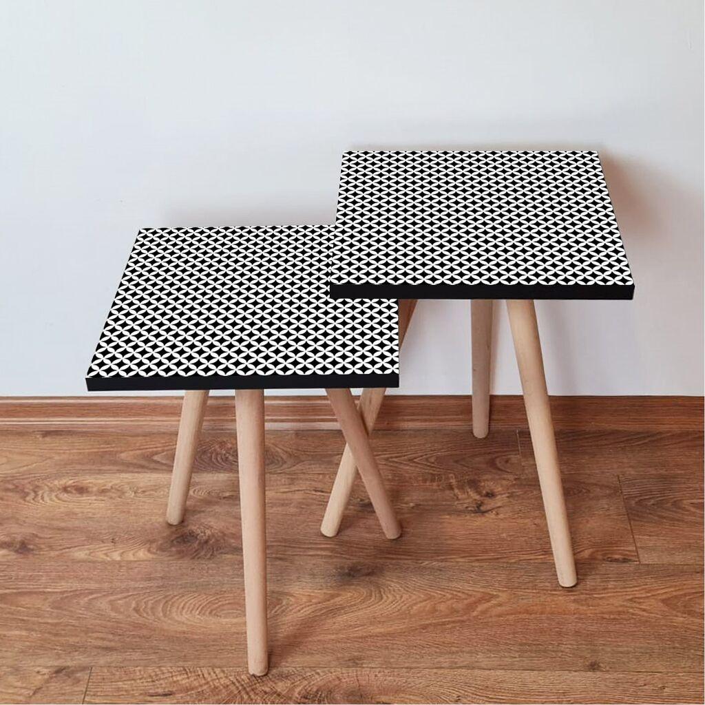 Hanah Home Set klub stočića 2Shp120, 2 komada, Šareni