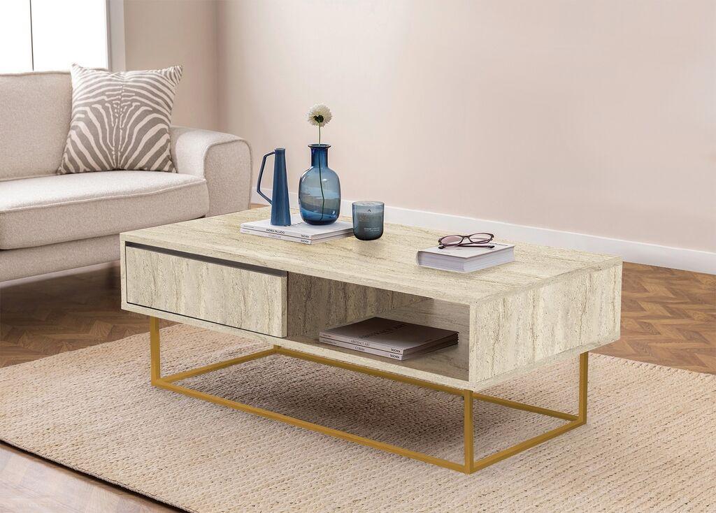 Hanah Home Klub sto Laxus Dale, 120x43x60 cm, Prljavo beli