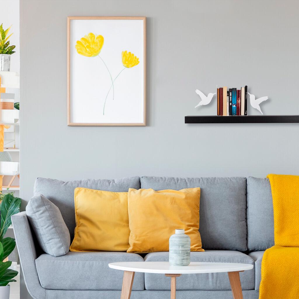 Aberto Design Držač za knjige 11, 42.5x14x22cm, Beli