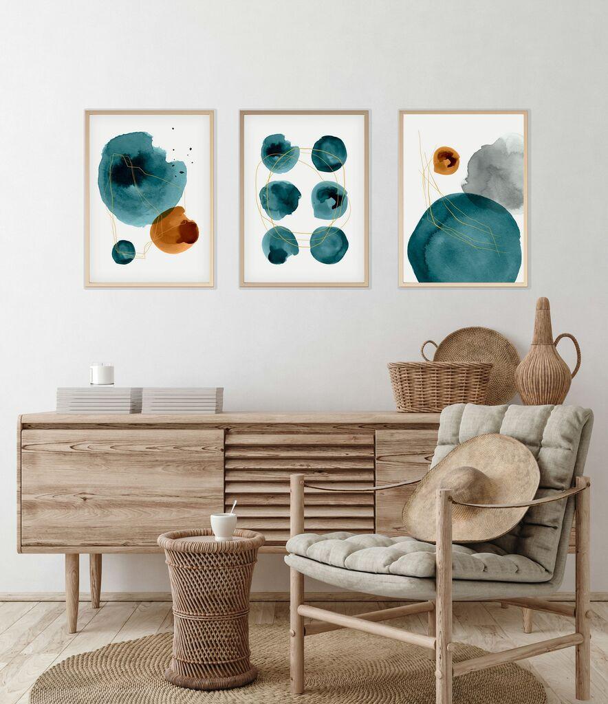 Wallity Uramljena slika Huhu117, 20x30 cm , 3 dela
