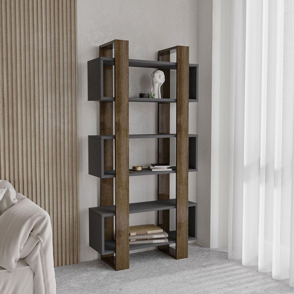 Hanah Home Polica za knjige Milano, 80x160x28.6 cm, Orah