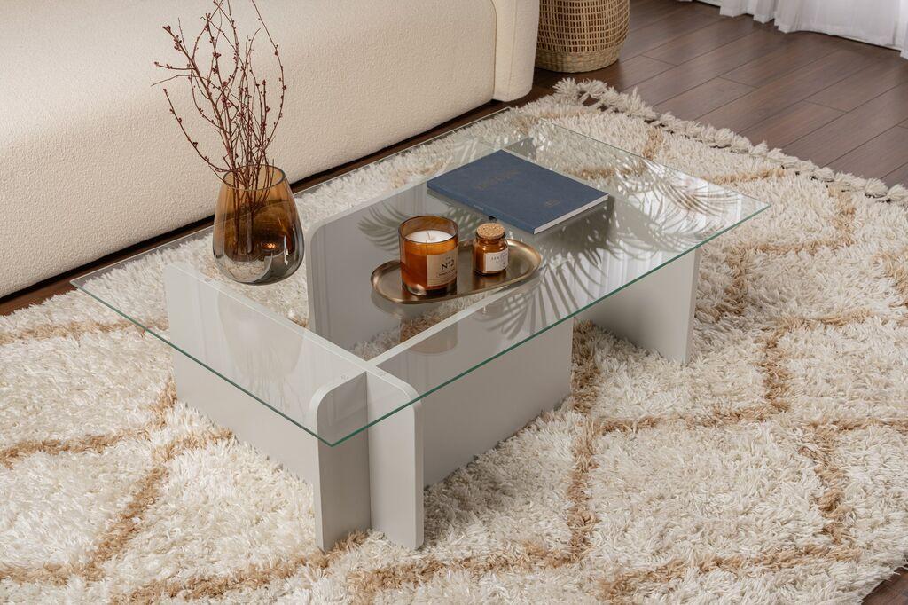 Nordure Klub sto Flavio, 105x30x65cm, Sivi