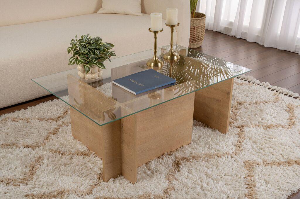 Nordure Klub sto Vetrino, 105x65x40cm, Braon