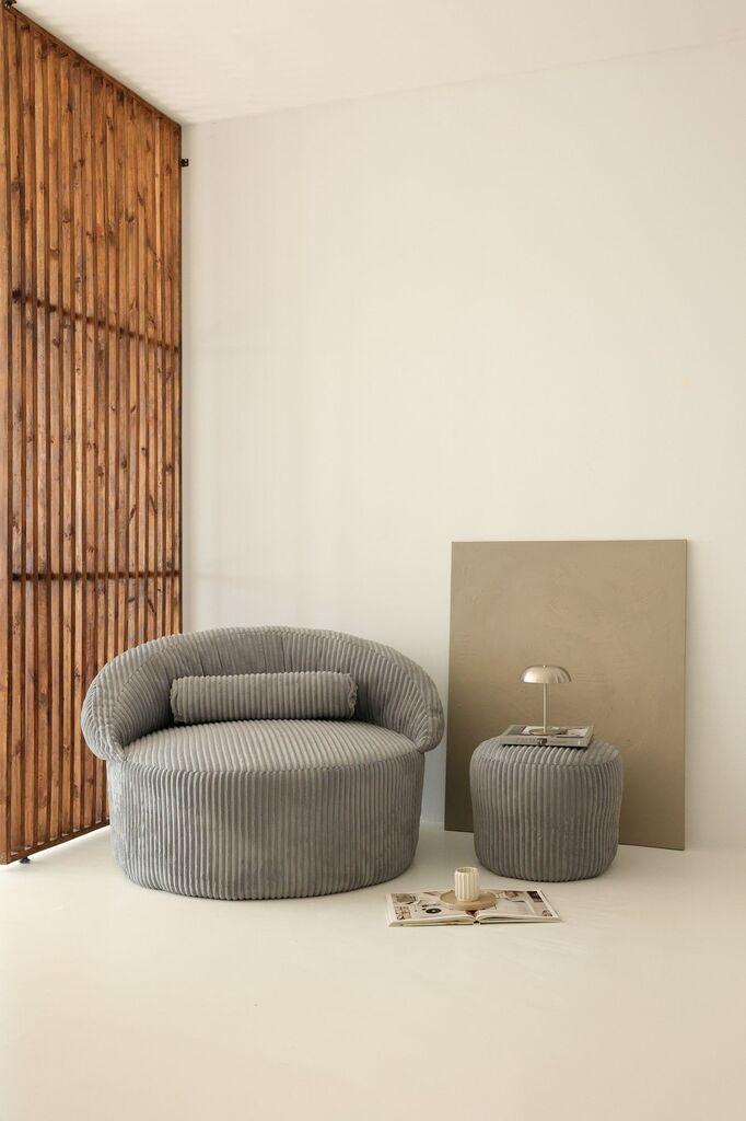 Atelier del Sofa Set fotelja i tabure Tabure Pufi, 114x93x122cm, Bež