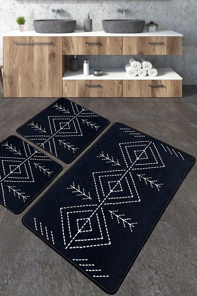 L'essentiel Maison Set 3 prostirke za kupatilo Šareni