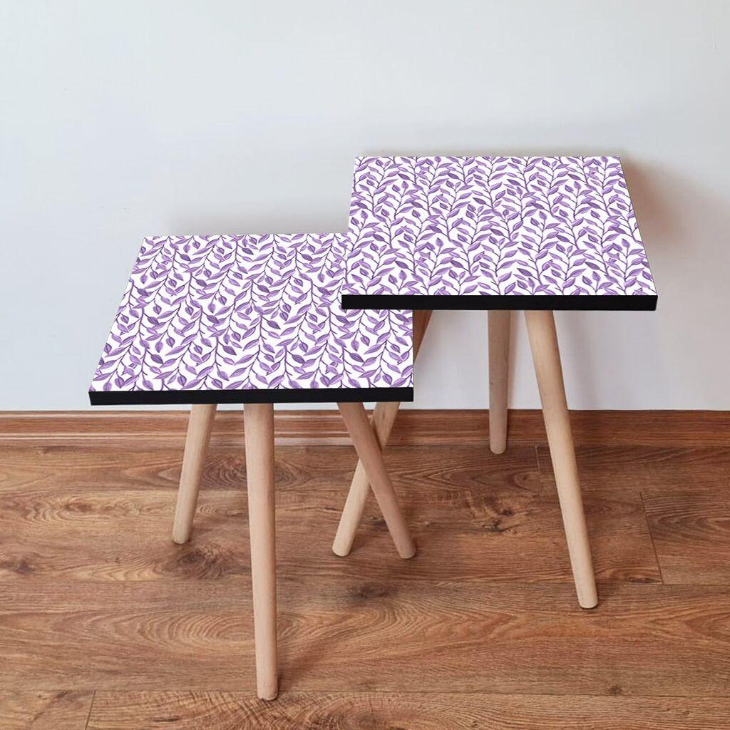 Hanah Home Set klub stočića 2Shp513, 2 komada, Šareni