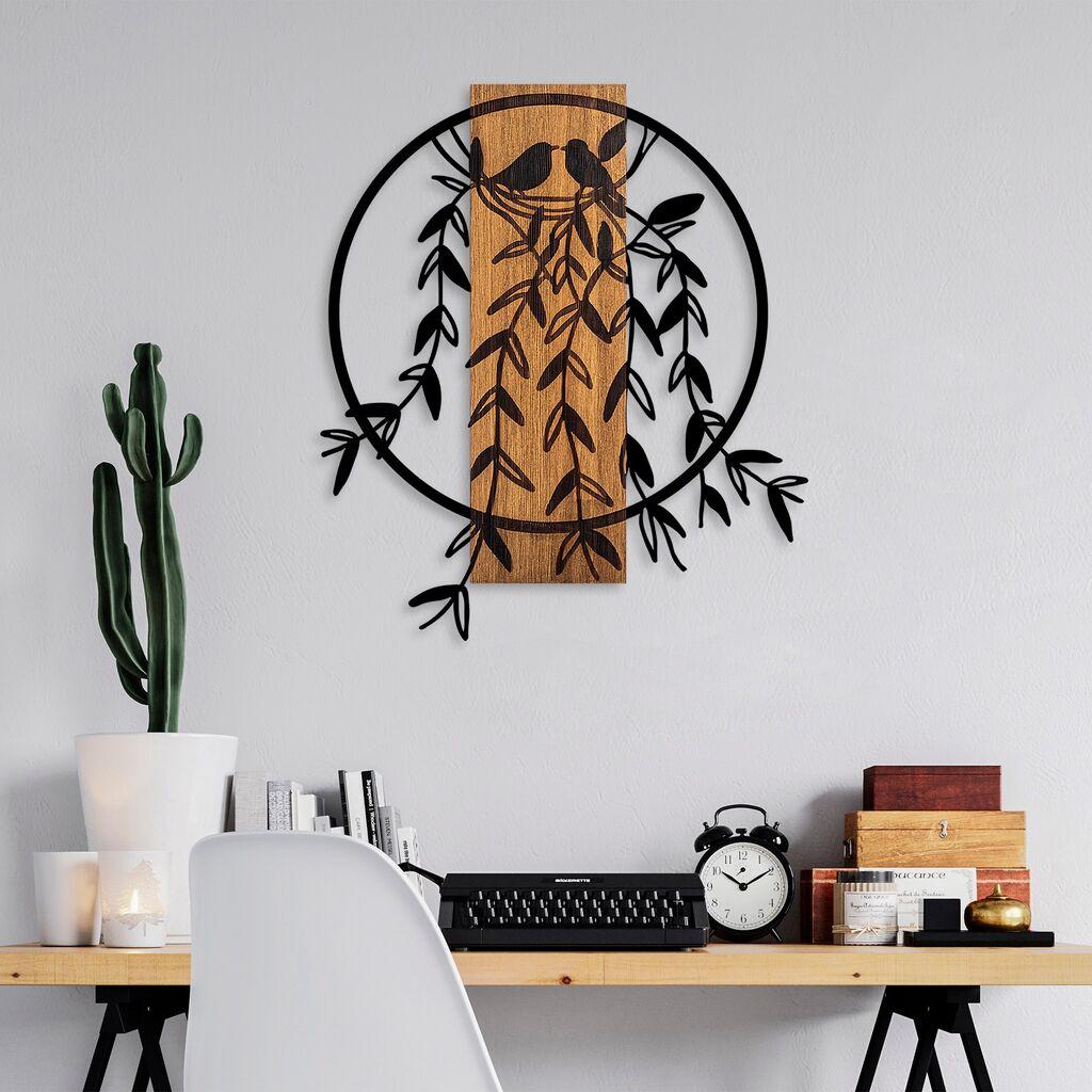 Wallity Zidna dekoracija Bird Nest - 1, 56 x 56 cm,  Smeđa