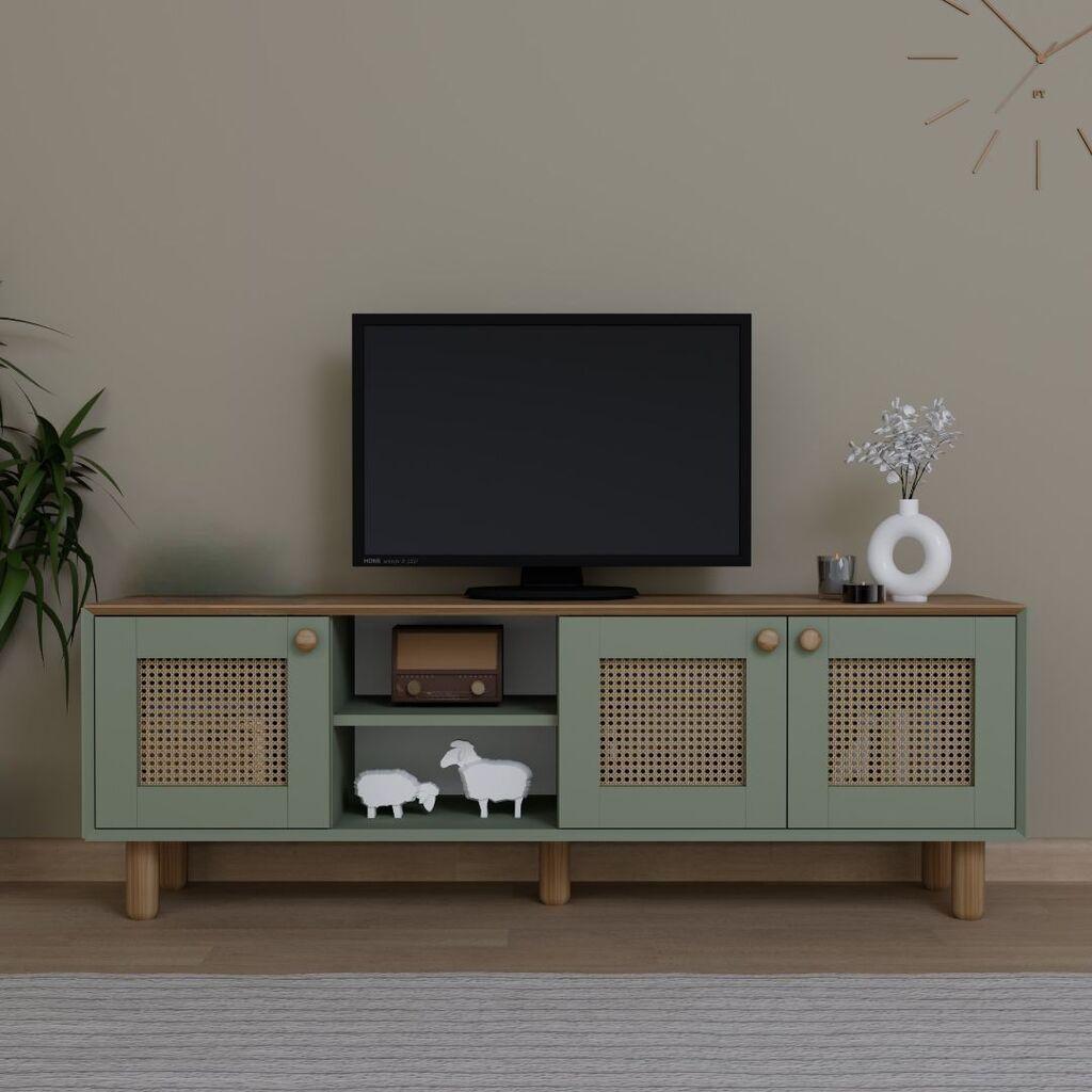 Hanah Home TV Komoda Bohemian 1600-142, 160x56x40 cm, Zelena
