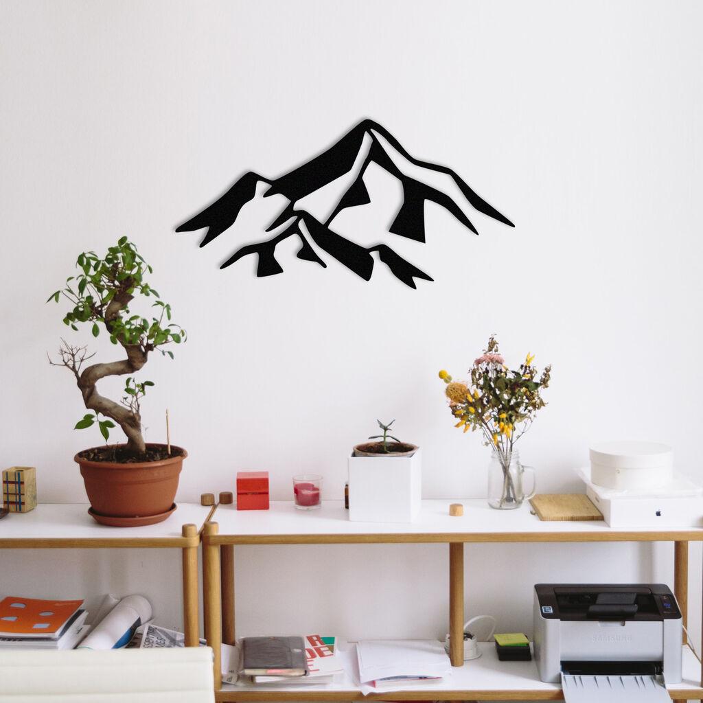Wallity Zidna dekoracija Mountain 1, 80x40 cm, 1.2mm, Crna