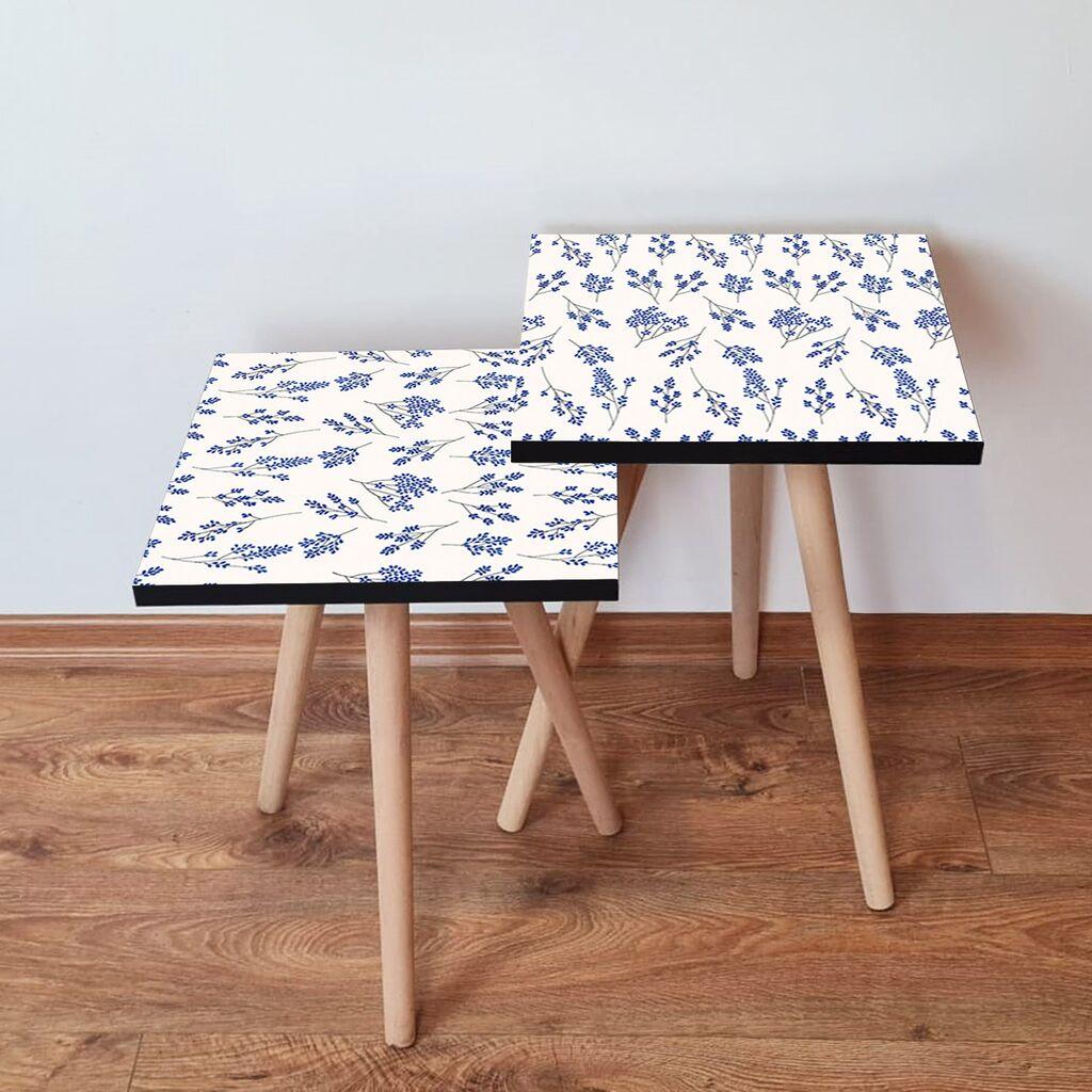 Hanah Home Set klub stočića 2Shp501, 2 komada, Šareni